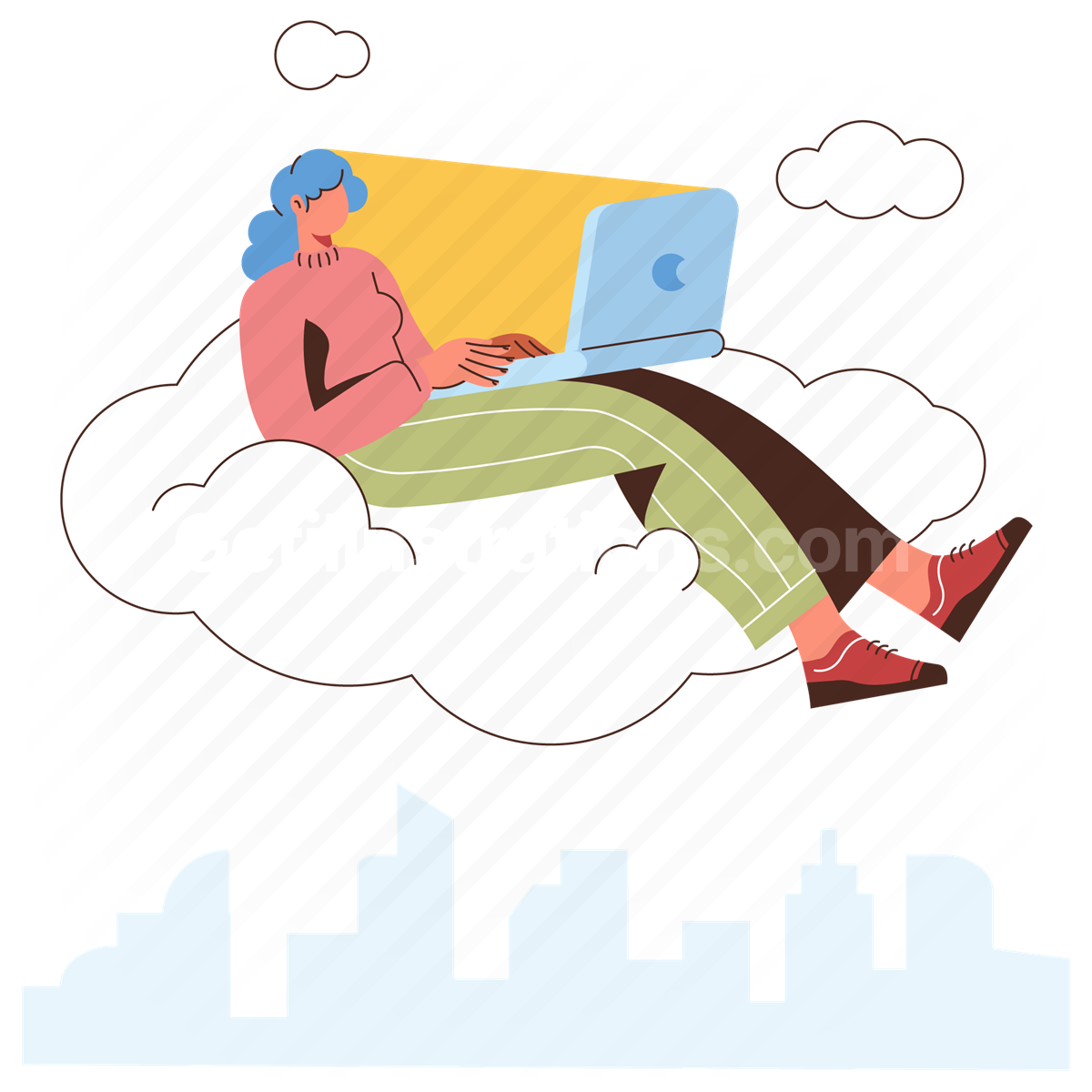 online, work, remote, laptop, cloud, storage, off grid